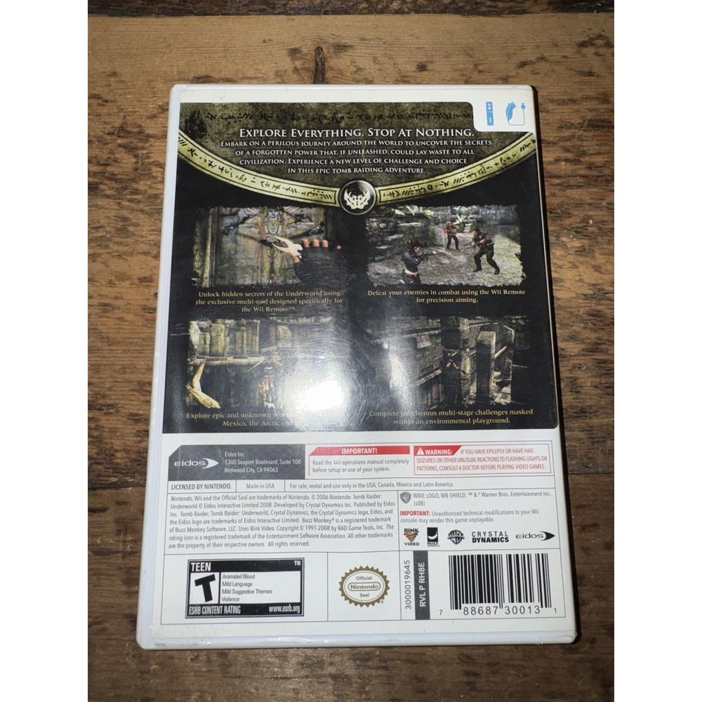 Tomb Raider: Underworld Nintendo Wii 2008 Action-Adventure - Picture 2 of 2
